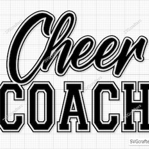 Cheer Coach Svg, Cheerleader Svg, Coach Svg, Football Svg, Cheerleading ...