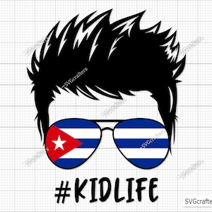 Cuban Flag Kidlife Svg Png, Cuban flag svg png, cuban svg, cuban png, patriotic svg, latino svg - Printable, Cricut & Silhouette cut files