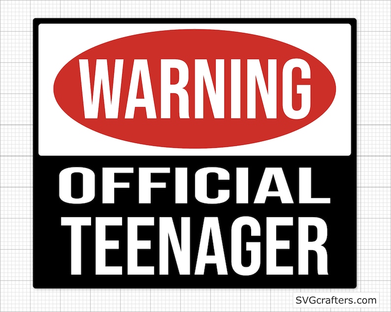 birthday girl svg Warning Official Teenager svg Cricut /& Silhouette Official Teenager svg 13th birthday png-Printable 13th birthday svg