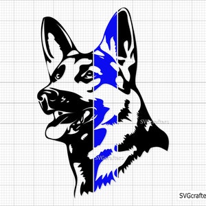 German shepherd svg, Dog svg, K9 svg, Dog face svg, paw print svg, dog lover svg, dog svg files - Printable, Cricut & Silhouette cut files