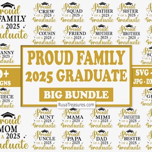 Família orgulhosa de 2025 Graduado Svg Bundle, Família orgulhosa de 2025 Graduado Svg Png, Classe de 2025 Svg, Classe de 2025 Svg, Família de formatura Svg