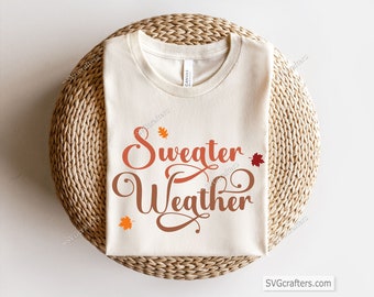 Sweater Weather Svg Png, Autumn Svg, Hello Fall Svg, Gobble Svg, Thanks Giving Svg, Thanksgiving Svg, Turkey Svg, Pumpkin Svg, Thankful Svg