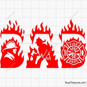 Feuerwehrmann Papa in Flammen SVG, Feuerwehrmann Vater SVG, flammender Feuerwehrmann Helm svg, Feuerwehr Papa svg, Held Papa svg, Feuerrettung svg
