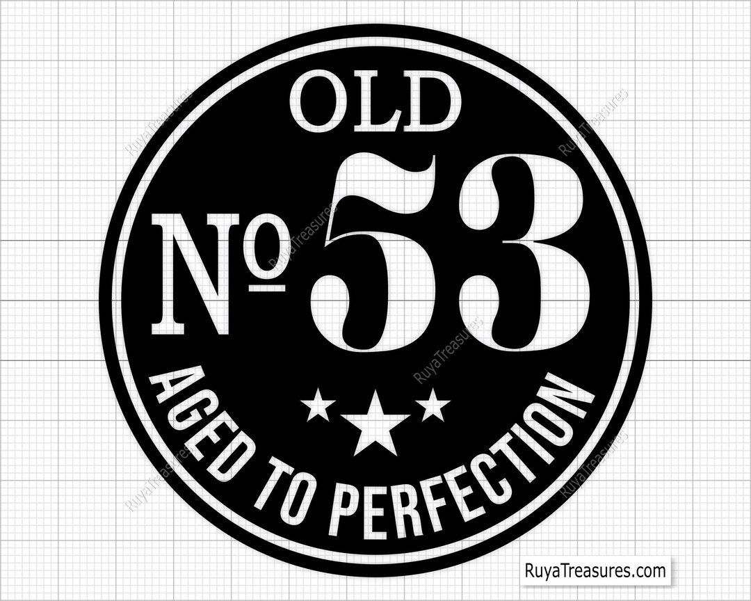 53rd Birthday Svg Png, 53rd Svg, Aged to Perfection Svg, 53 and ...