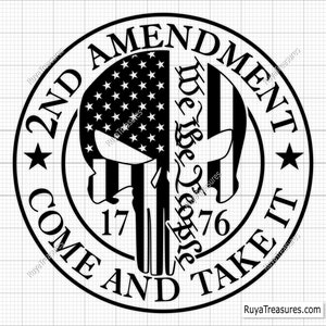 2e amendement Svg, Come and Take It Svg, We the People Svg, Gun Flag Svg, geweer vlag Svg, militaire Svg - afdrukbaar, Cricut & silhouetbestand