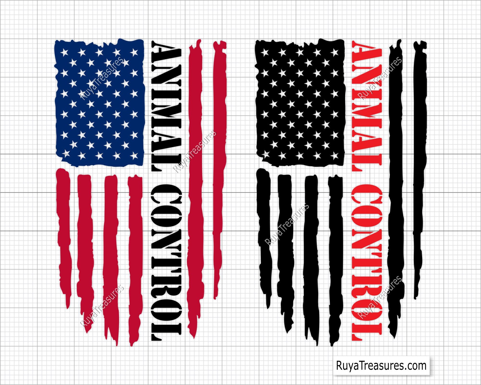 Animal Control Flag Svg Png, American Flag Svg, Animal Lover Svg, 4th ...