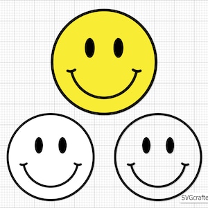Smiley Face Svg, Smiley Svg, Happy Face Svg, Emoji Svg, Smile Svg, Smiley Png, Smiley Png - afdrukbare bestanden, Cricut & Silhouette Cut-bestanden