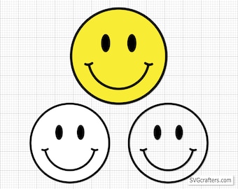 Cara sonriente Svg, Smiley svg, Happy Face svg, Emoji svg, Smiley SVG, Smiley Png, Smiley Png - Archivos de corte imprimibles, de Cricut y Silhouette