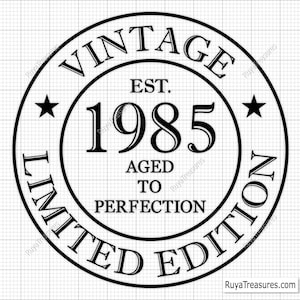 40 Jahre Geburtstags-Svg Png, 40 Jahre Geburtstags-Svg, 40 und fabelhaftes Geburtstagsgeschenk, 40 und fabelhaftes Geburtstagsgeschenk, Vintage 1985 Geburtstagsgeschenk - Printable, Cricut & Silhouette Cut Files