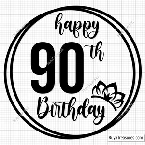 90e verjaardag Svg, 90e Svg, oude nummer 90 Svg, Vintage 1935 verjaardag Svg, verouderd tot in de perfectie Svg - afdrukbare, Cricut & Silhouette Cut-bestanden