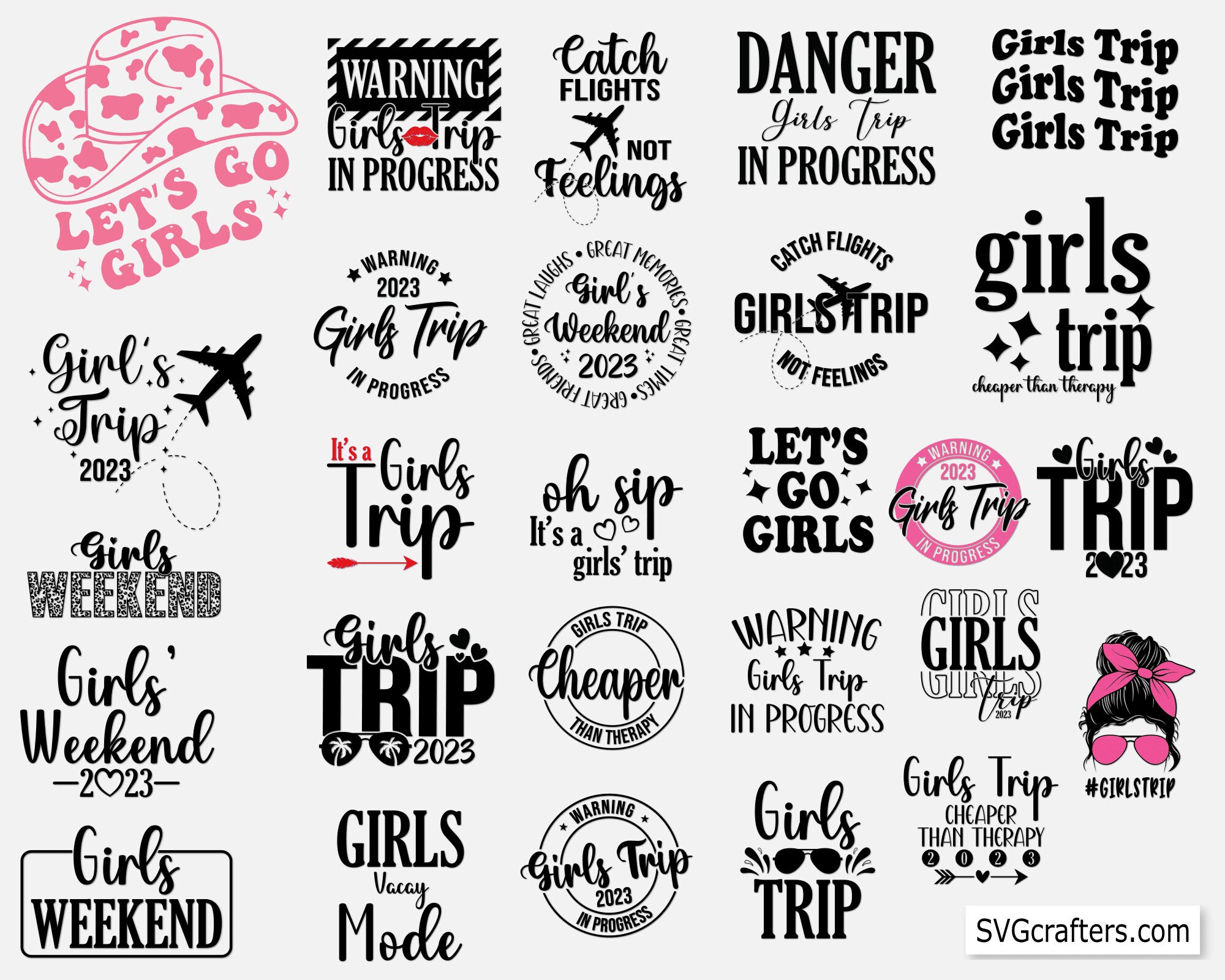 Girl's Trip 2023 Svg Png Girls Trip Svg Bundle Vacation Etsy Canada