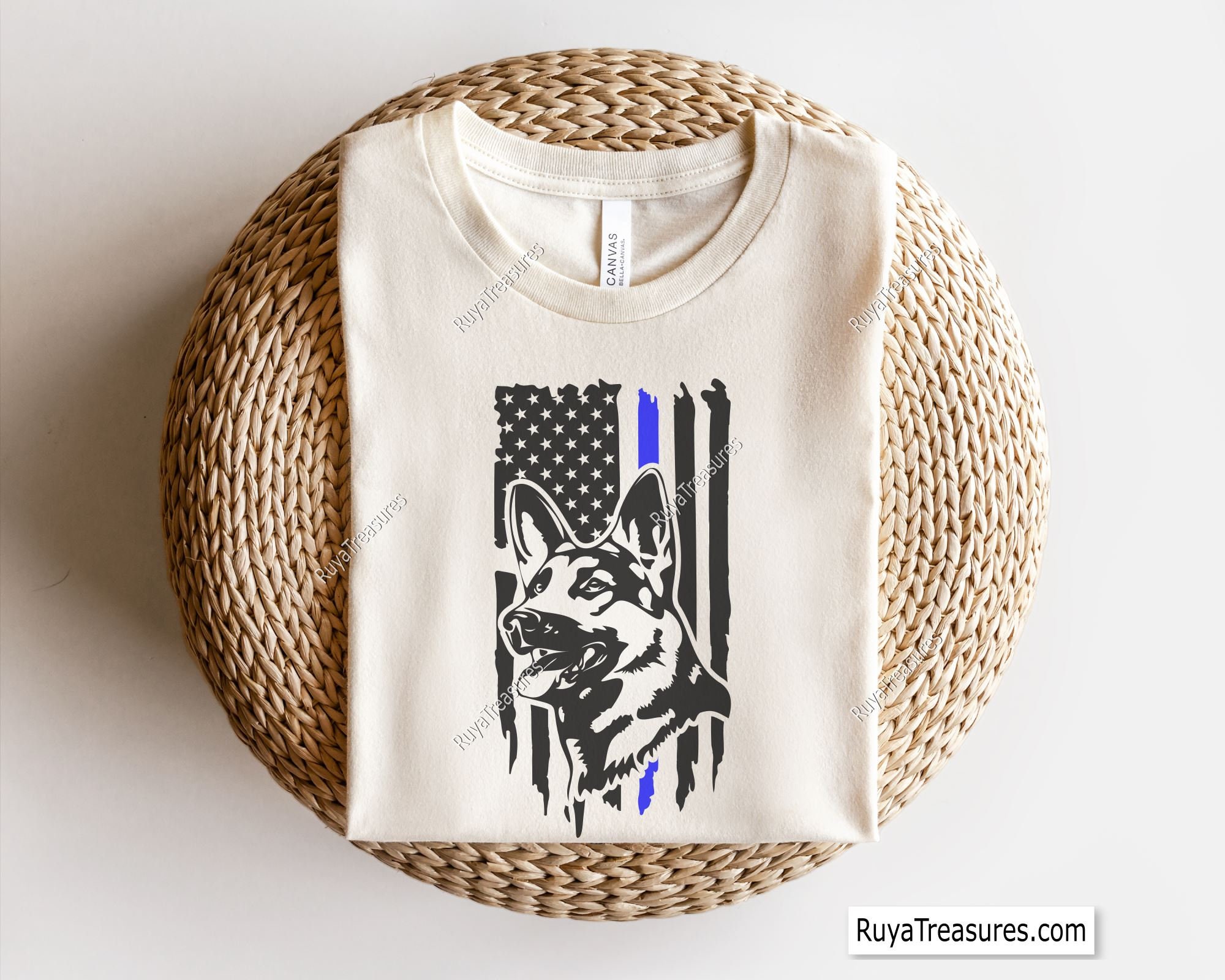 Blue Line K9 American Usa Flag German Shepherd Police Shirt Blue Line K9 American Usa Flag German Shepherd Police Shirt