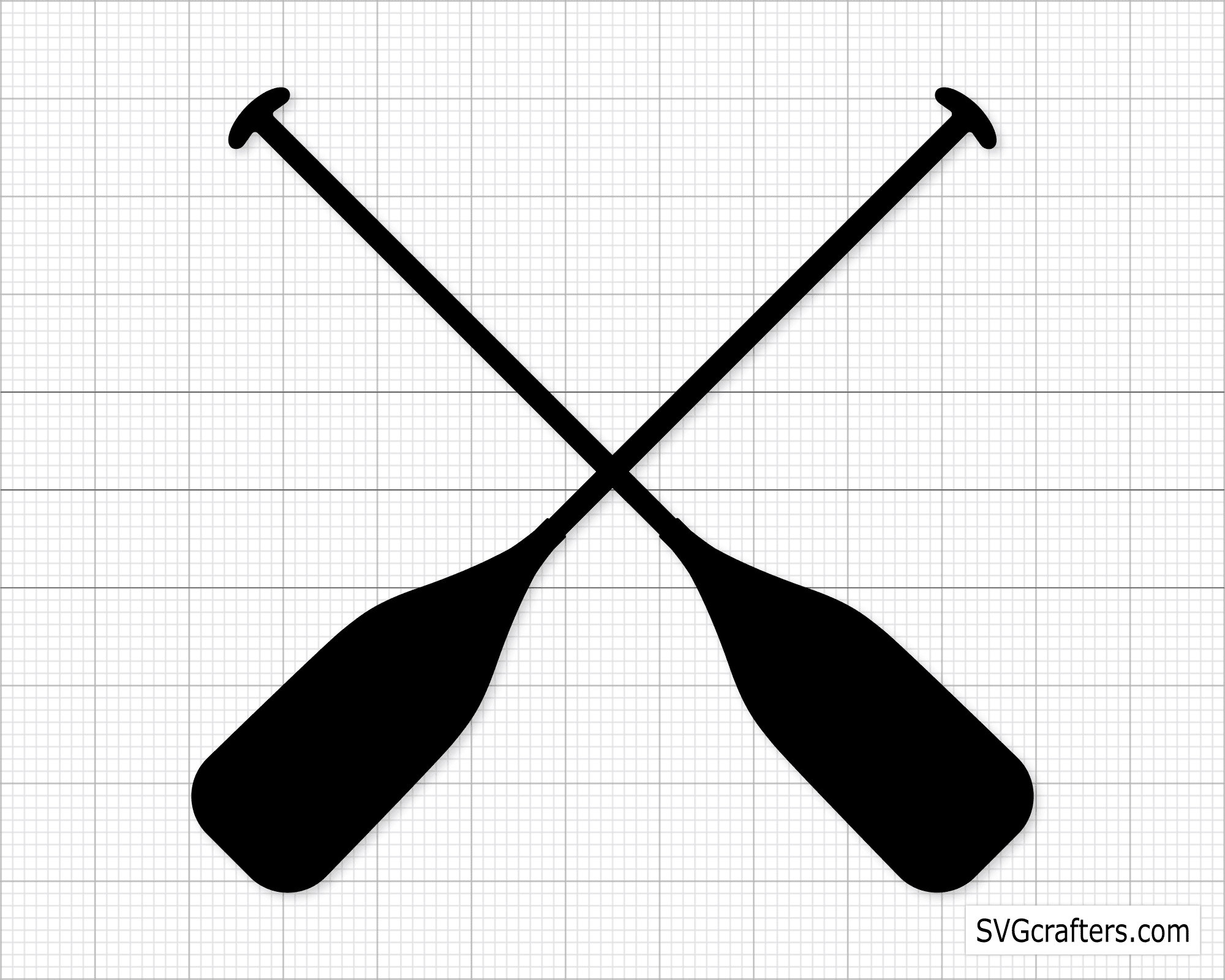 Crossed Canoe Paddle Clip Art