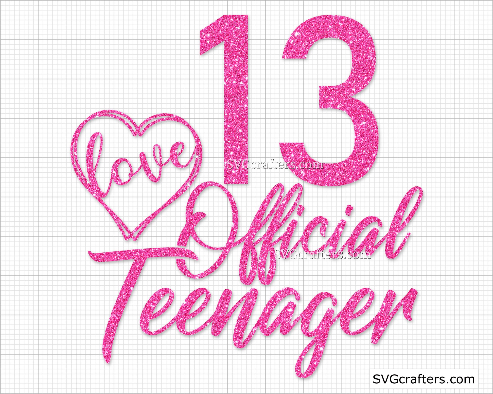13 Official Teenager Svg 13th Birthday Svg Birthday Girl - Etsy