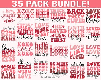 Retro Valentine Svg Bundle, Groovy Valentine Svg, Vintage Love Svg, 70s Valentine Svg, Funky Heart Svg, Cute Valentine Quotes Svg, Love Svg