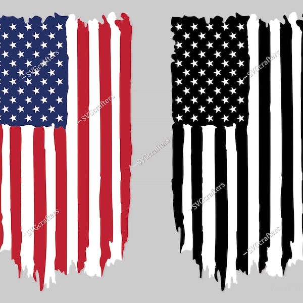 Layered Distressed flag svg, American flag svg, 4th of july svg, fourth of july svg, grunge flag svg - Printable, Cricut & Silhouette files
