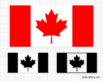 Flag of Canada svg, canada svg, canadian flag svg, maple leaf svg, patriotic svg, canada clipart - Printable, Cricut & Silhouette cut files