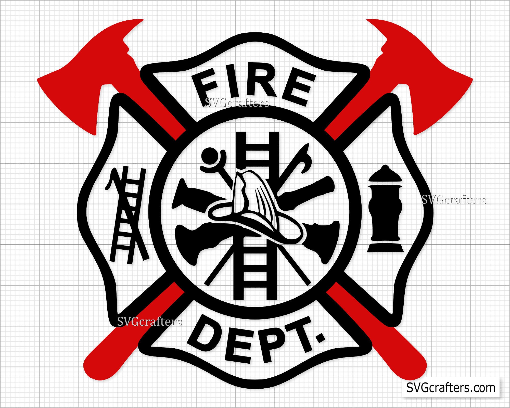 Fire Dept svg Firefighter svg Maltese Cross svg fireman -  Portugal