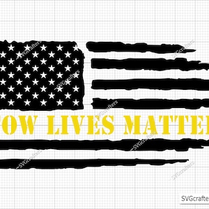 Sleepwagen Amerikaanse vlag Svg, Svg Svg, Tow Lives Matter Svg, Thin Yellow Line Svg, Distressed Flag Svg - Afdrukbaar, Cricut en Silhouette