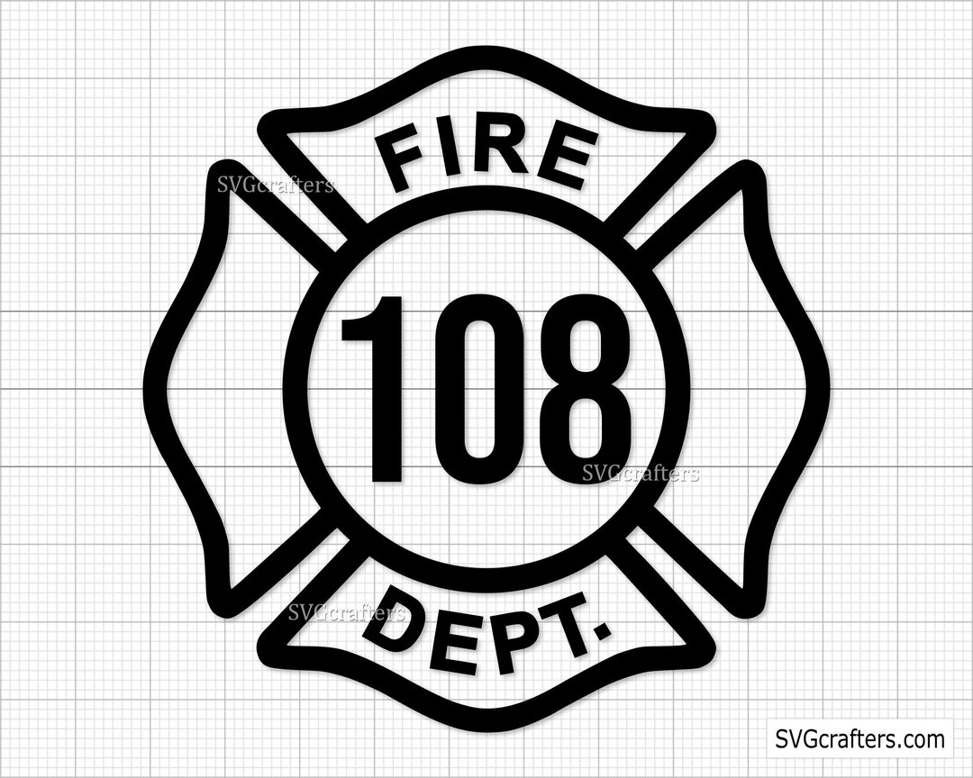 Custom Number With Fire Dept Svg Firefighter Svg Maltese - Etsy