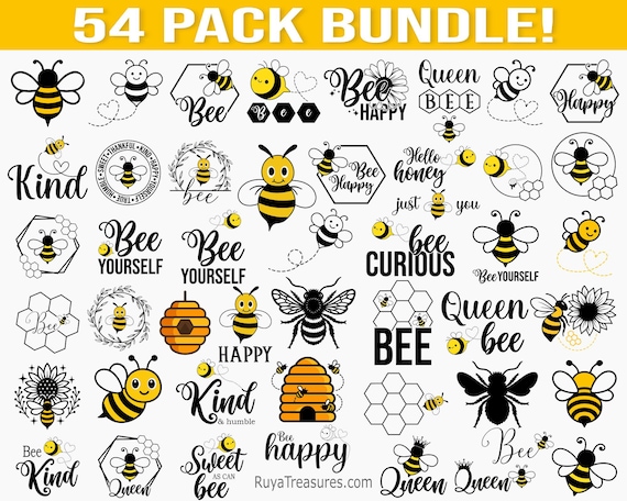 Bee Svg Bundle, Honey Bee Svg, Cute Bee Clipart, Bumblebee Svg, Bee Quotes Svg, Bee Lover Svg, Bee Gnome Svg, Bee Kind Svg, Bee Pun Svg