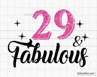 29 and Fabulous Svg, 29th Birthday Svg Png, 29th Svg, Aged to Perfection Svg, Vintage 1995 Svg - Printable, Cricut & Silhouette Cut Files