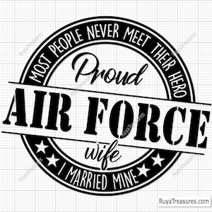 Svg femme fière de l'armée de l'air, Svg conjoint de militaire, Svg famille armée de l'air, Svg armée, Svg patriotique, Svg jour des anciens combattants, Svg Memorial Day
