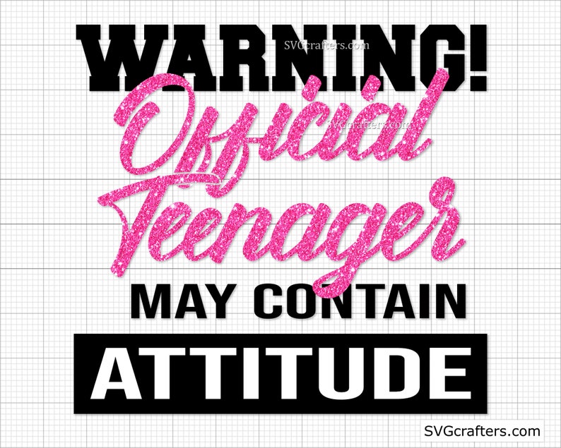 Warning Official Teenager Svg Official Teenager Svg 13th - Etsy