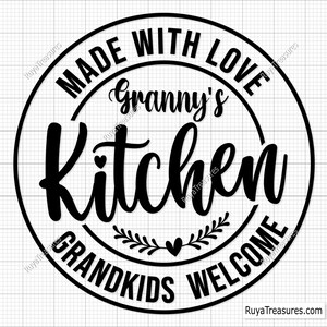 Cozinha da Vovó Svg Png, Citação de Cozinha Dizendo Svg, Placa de Cozinha Decorativa Svg, Presente Engraçado para Vovó Svg, Avós Svg - Arquivo Cricut e Silhouette