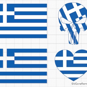 Drapeau de la Grèce svg, svg grec, drapeau de la Grèce couper fichier, clipart drapeau de la Grèce, vecteur de drapeau de la Grèce, drapeau grec svg - imprimable, Cricut & Silhouette