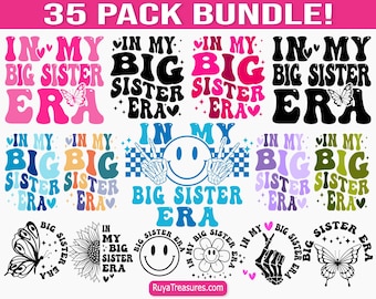 In My Big Sister Era Svg Bundle, Big Sister Svg, Sibling Svg, Family Svg, Sister Svg, Big Sis Svg, Sister Quote Svg, Sister Love Svg