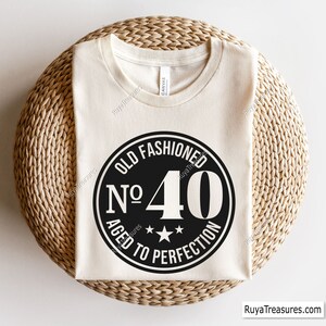 40th Birthday Old Fashioned Svg Png, 40th Svg, Old Number 40 Svg, 40th ...