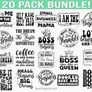 Girl Boss Bundle SVG, Boss Lady Svg, Entrepreneur Svg, Small Business Owners Svg, Boss Babe Svg, Boho Motivational Quotes, Lady Boss Svg