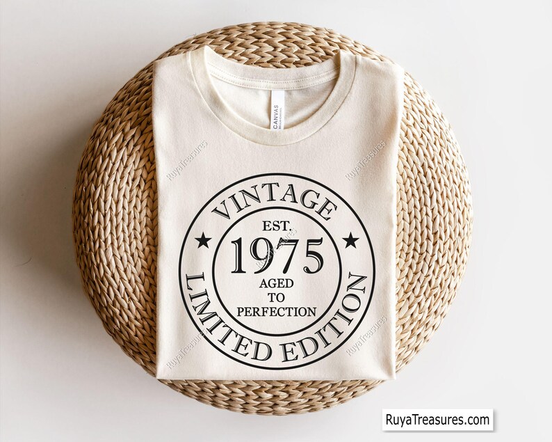 51st Birthday Vintage 1975 Limited Edition Svg