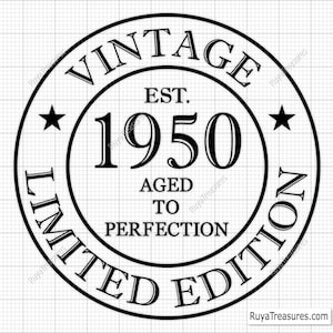 75° compleanno Svg, 75 e favoloso Svg, nato nel 1950 Svg, regalo di compleanno 1950, 75 anni Svg, 75° Svg - stampabile, Cricut e Silhouette