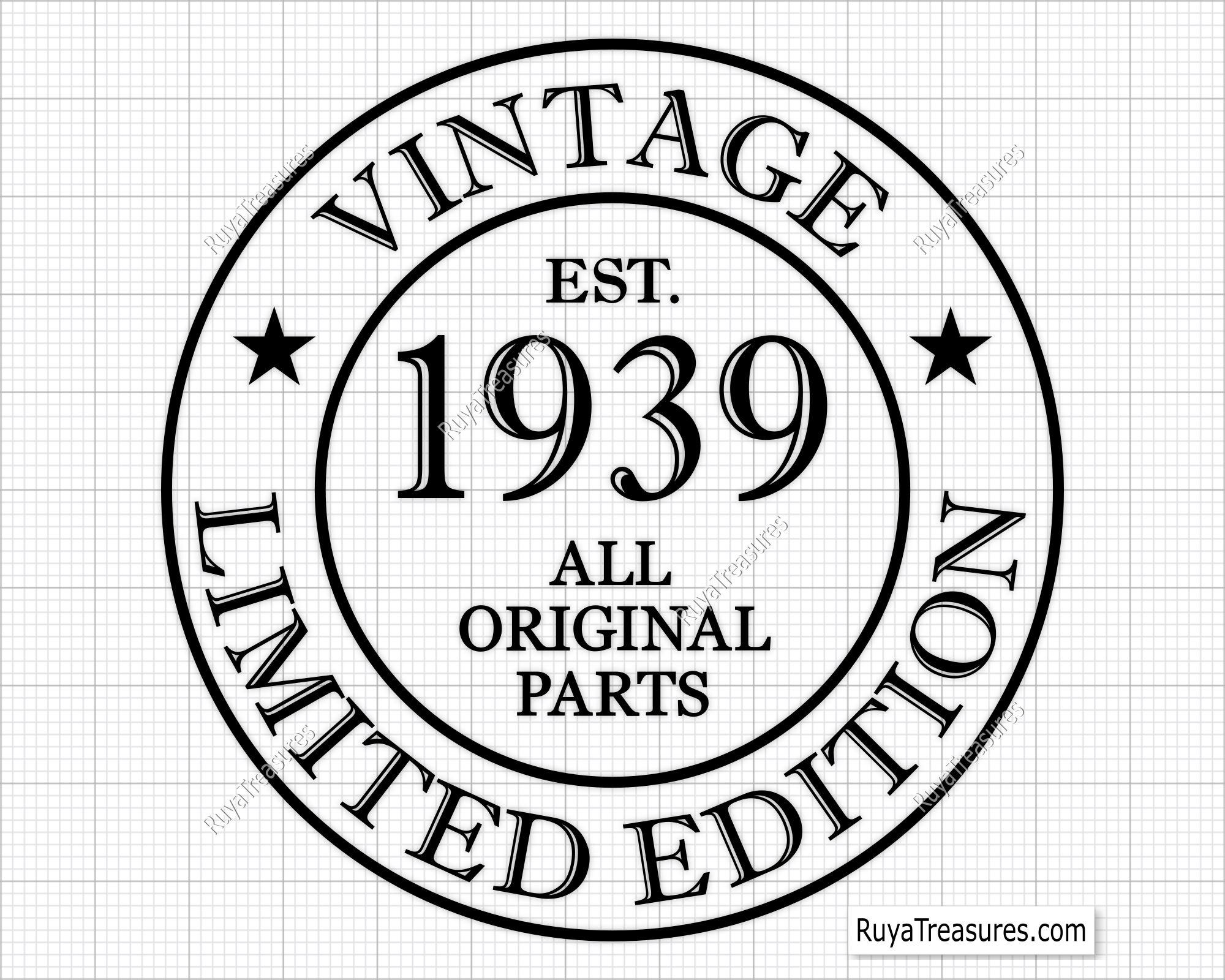 86th Birthday Svg, 86th Svg, 86 and Fabulous Svg, 86th Anniversary Svg, 86 Birthday Gift, Vintage 1939 Svg - Printable, Cricut & Silhouette