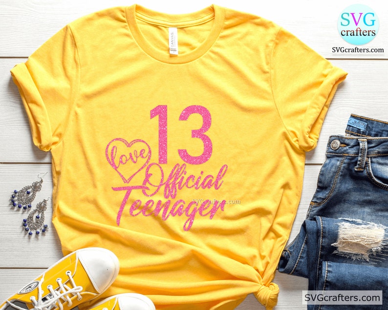 13 Official Teenager Svg 13th Birthday Svg Birthday Girl - Etsy