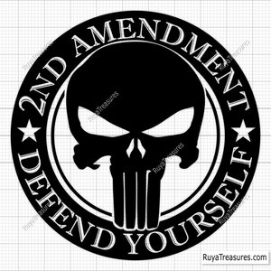 2nd Amendment Protect Yourself Svg Png, We the People Svg, Punisher Svg, Punisher Skull Svg, the Punisher Svg Printable, Cricut & Silhouette