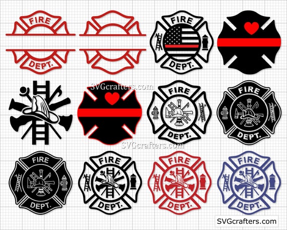 Fire Dept svg Firefighter svg Maltese Cross svg fireman 