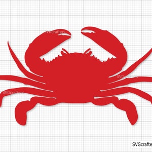 Svg crabe, clipart crabe, svg de plage, crabe png, svg d'été, fichier de coupe crabe, océan svg, silhouette de crabe - imprimable, fichiers Cricut & Silhouette