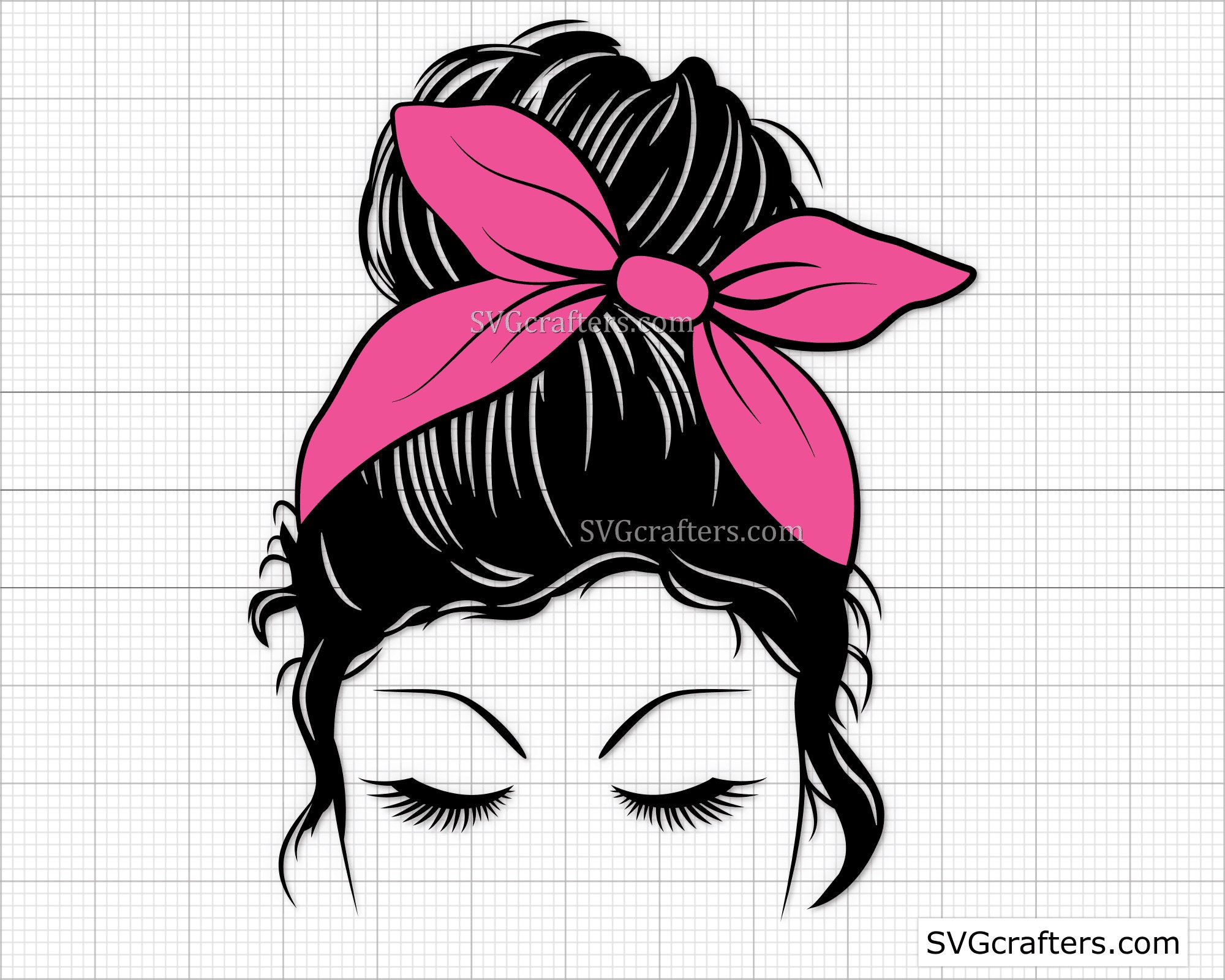 Messy Hair Bun Mom Life PNG sublimation downloads - LV Life PNG - Pink LV
