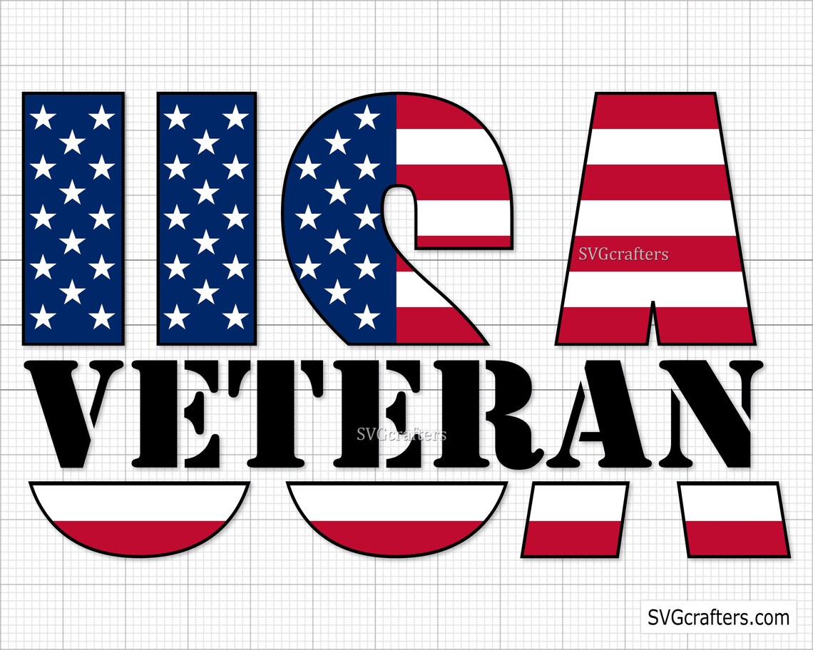 USA Veteran American Flag Svg Veteran Svg Military Svg - Etsy