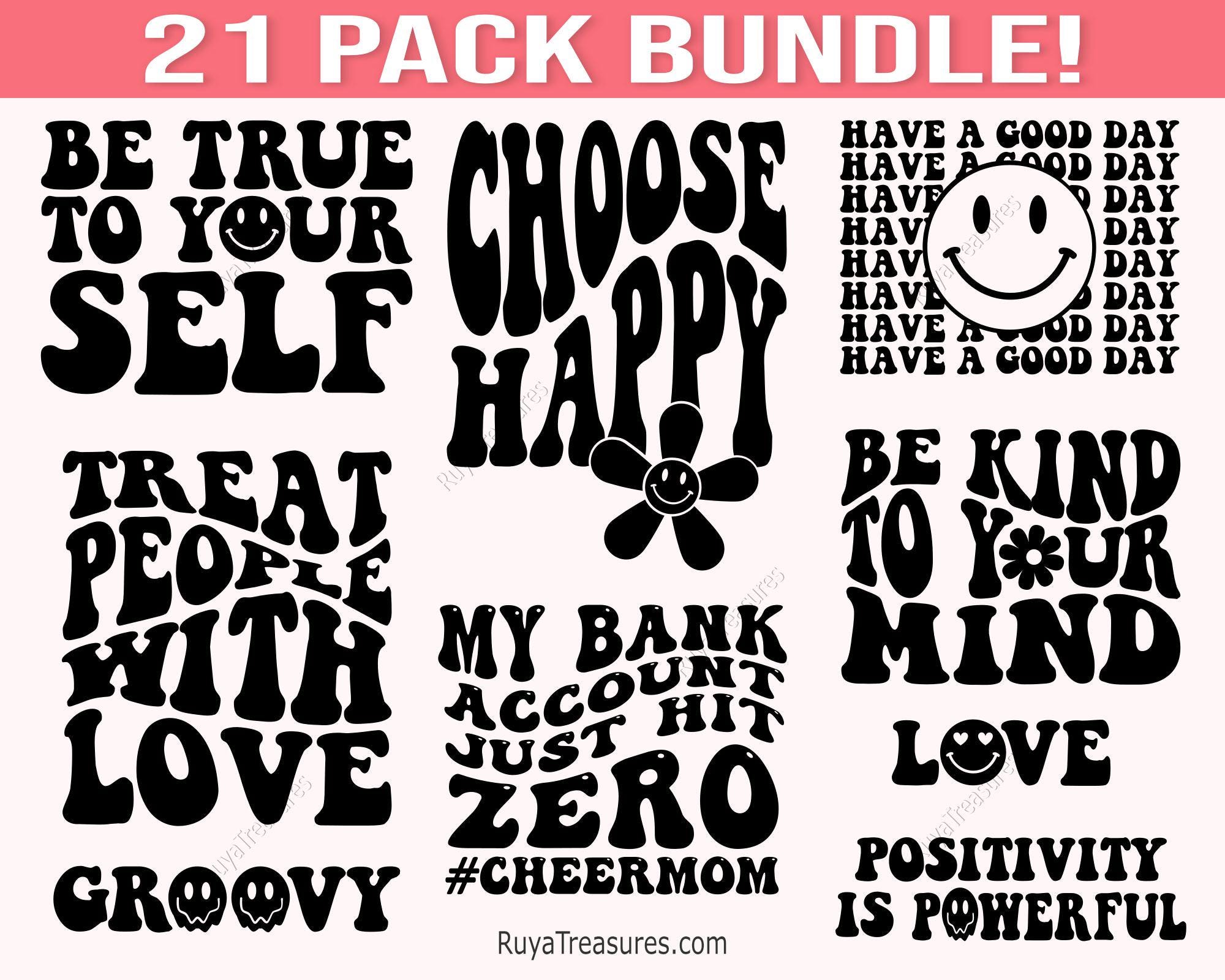 Groovy Svg Bundle, Boho Svg, Hippie Svg, Aesthetic Svg, Inspirational ...