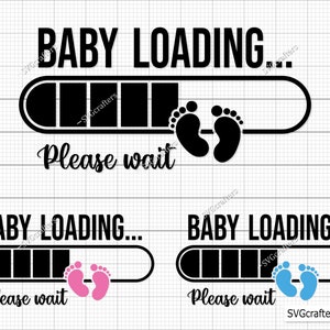 Bebé cargando Svg Png, Anuncio de bebé Svg, Establecido Svg, Mamá establecida 2025 Svg, Próximamente Svg - Archivo imprimible, Cricut y Silhouette