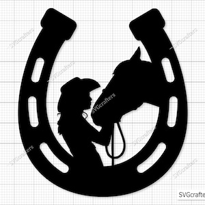 Mädchen mit Pferd svg, HufeisenSvg-Dateien, Hufeisen-Schnitt-Dateien, Hufeisen-Vkt-Dateien, Hufeisen-Vektorgrafik, Hufeisen-Clip-Art, Cnc-Dateien