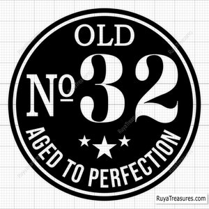 32º Aniversário Svg Png, 32º Svg, Envelhecido até a Perfeição Svg, 32 e Fabuloso Svg, Vintage 1993 Svg - Arquivos de Corte Cricut e Silhouette para Imprimir