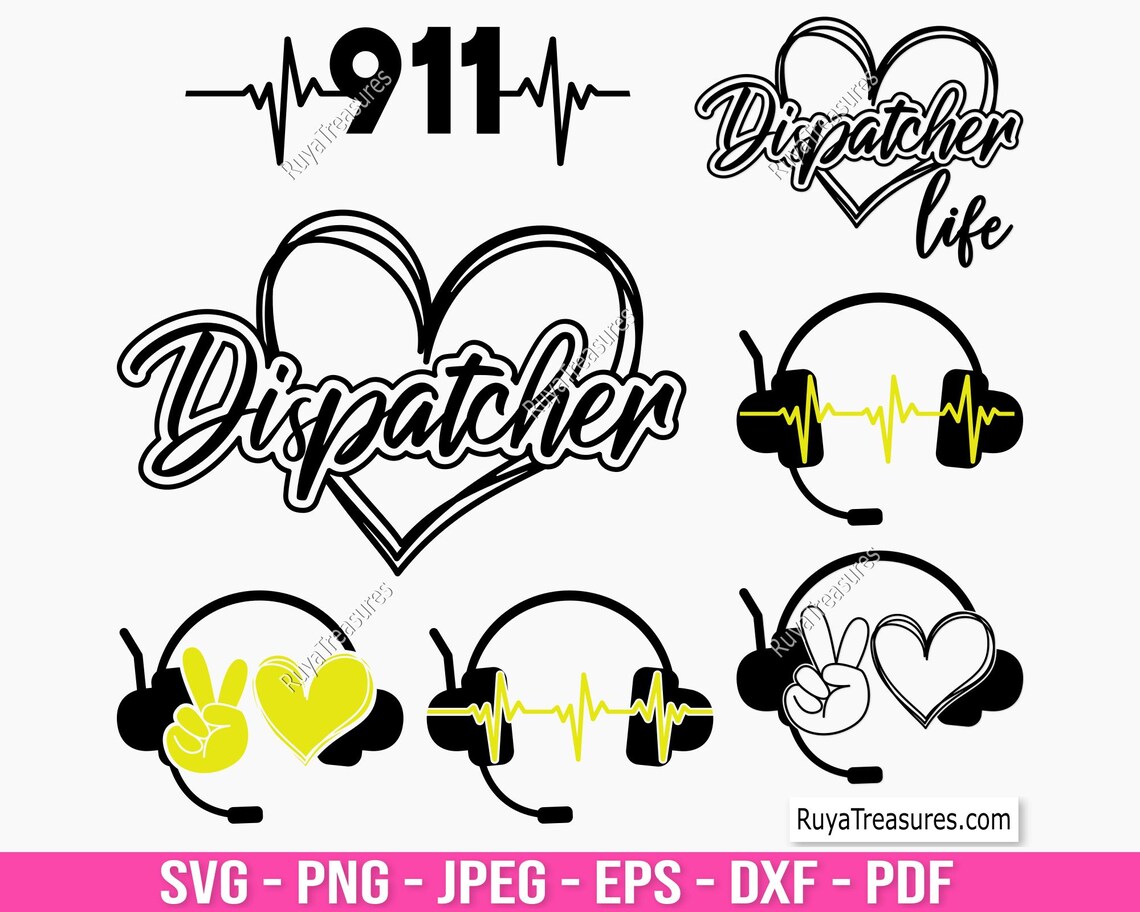 Bundle Dispatcher Svg, 911 Dispatcher Svg, Dispatch Svg, Distressed ...