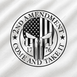 2nd Amendment Svg, Come And Take It Svg, Patriotic Skull Flag Design, We The People Graphic, Rifle Flag Artwork