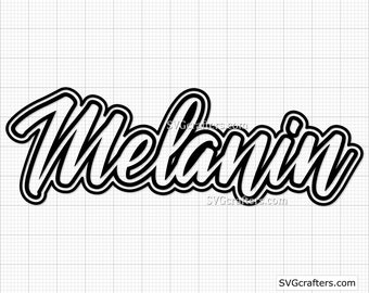 メラニンSVG、ブラックガールマジックSVG、ブラックライブズマターSVG、BLM SVG、ブラックヒストリーSVG、ブラックパワーSVG - 印刷可能、クリカット＆シルエット