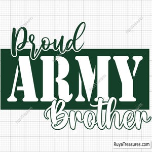 Orgulloso hermano del ejército Svg, Hermano militar Svg, Hermano del soldado Svg, Familia del ejército Svg, Hermano héroe Svg, Veterano Svg, Apoyo del ejército Svg